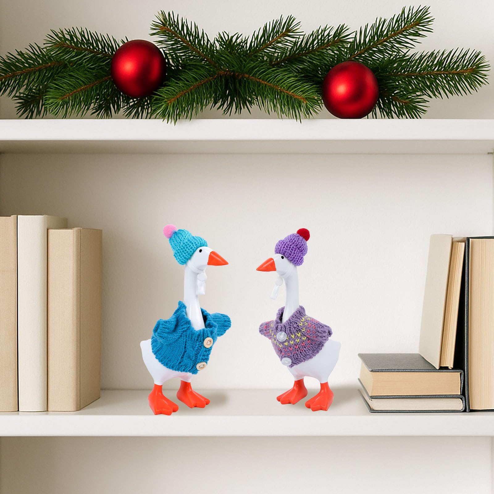LUOHECAM year-round desk-goose styles enable versatile holiday and daily decor.