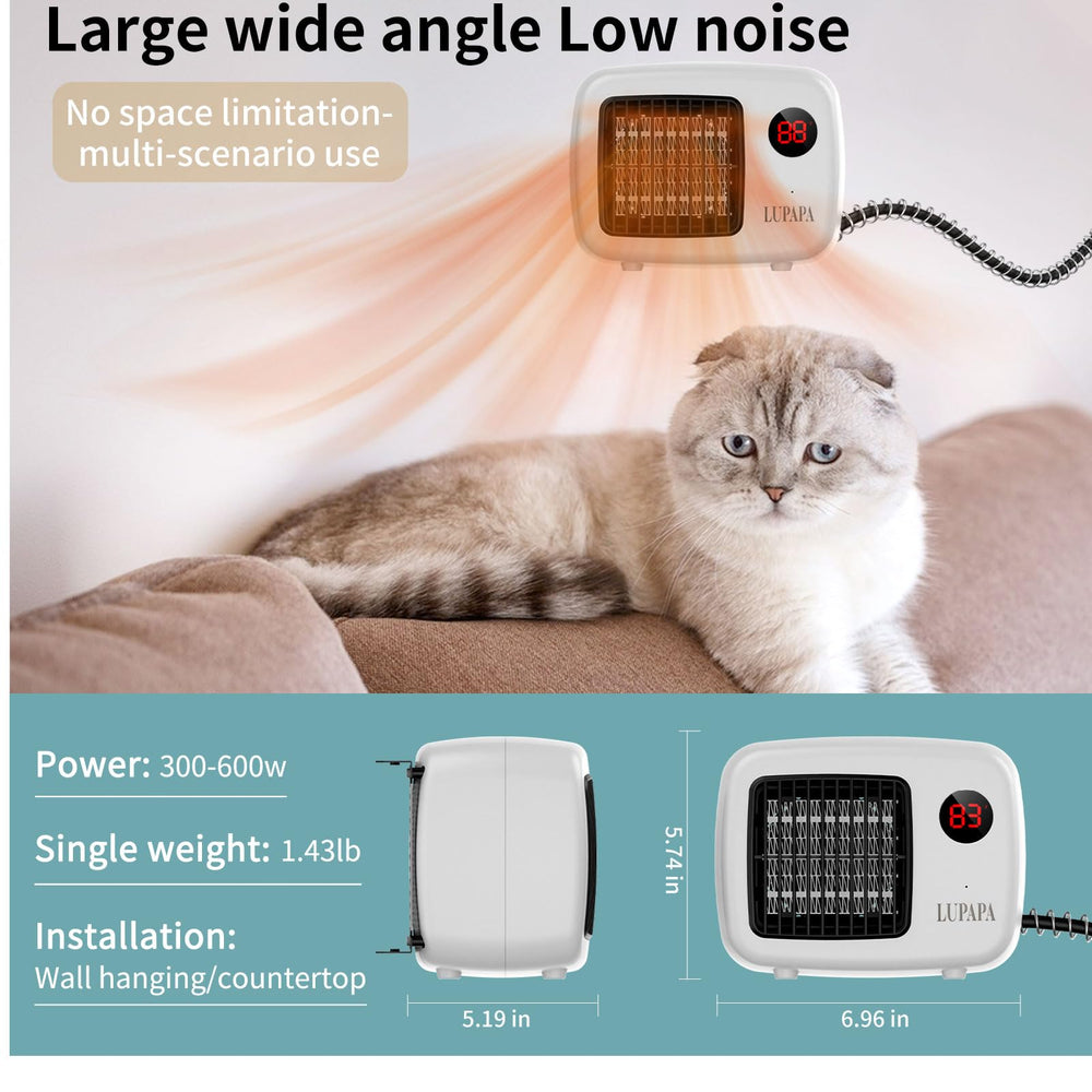 LUPAPA removable magnetic anti-fur net keeps debris out of the heater.