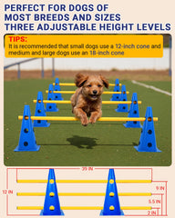 Lupar dog agility hurdle cones 12-inch focus on confident jumps and safe progression.