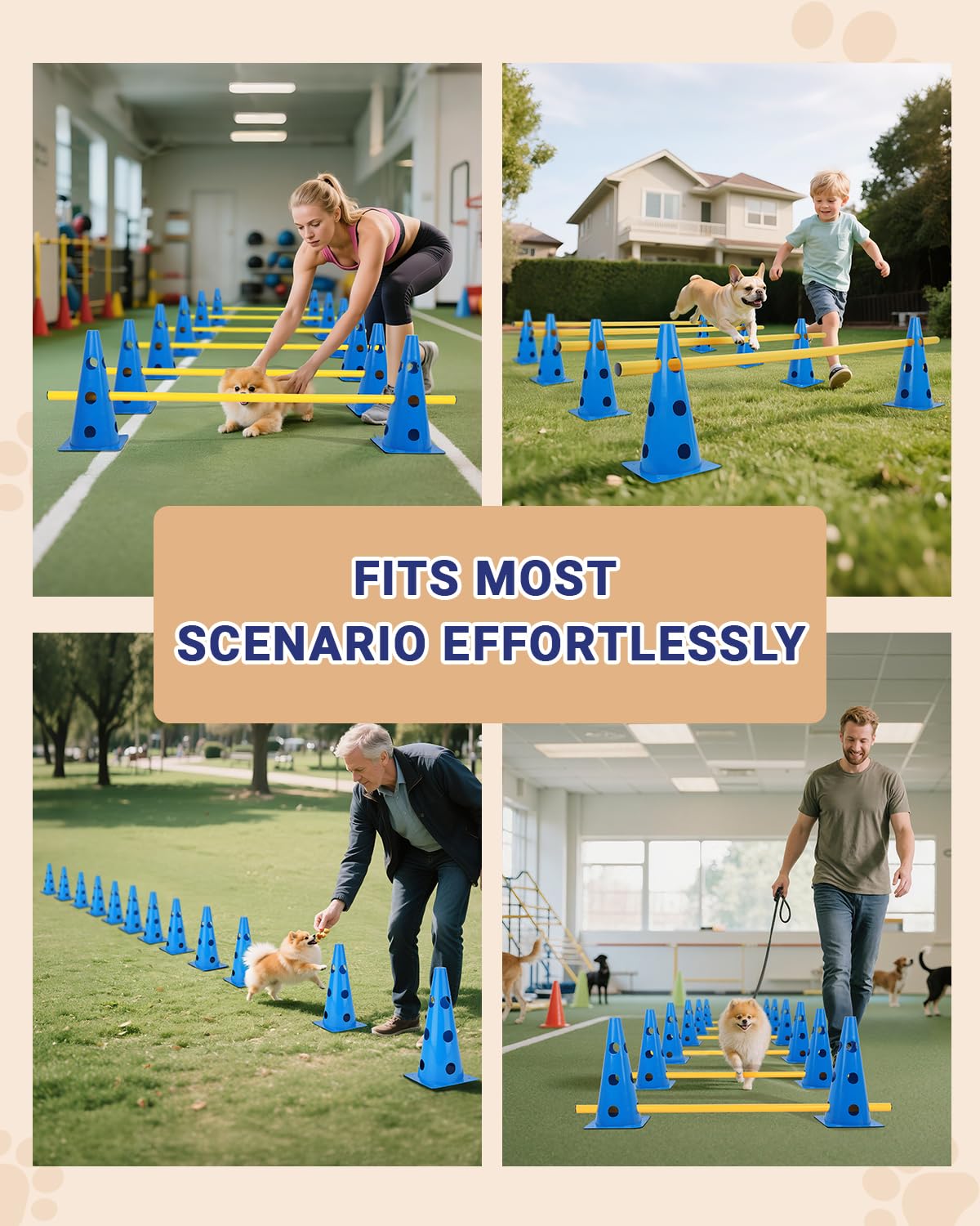 Lupar rehabilitation-training shot emphasizes gentle progression with low-height options.