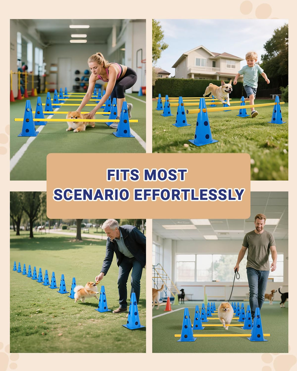 Lupar rehabilitation-training shot emphasizes gentle progression with low-height options.