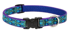 Collar LupinePet Originals Canción de Lluvia 3/4 en primer plano, seguridad y durabilidad para paseos.