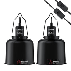 LURMMUE 2-pack 5.5-inch deep dome lamp front view shows reliable reptile heat and UVB support