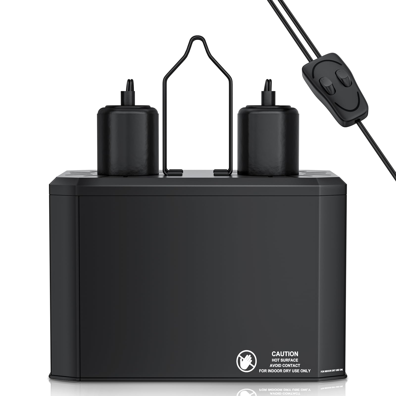 LURMMUE dual dome lamp fixture front view showcases broad heat and UVB coverage