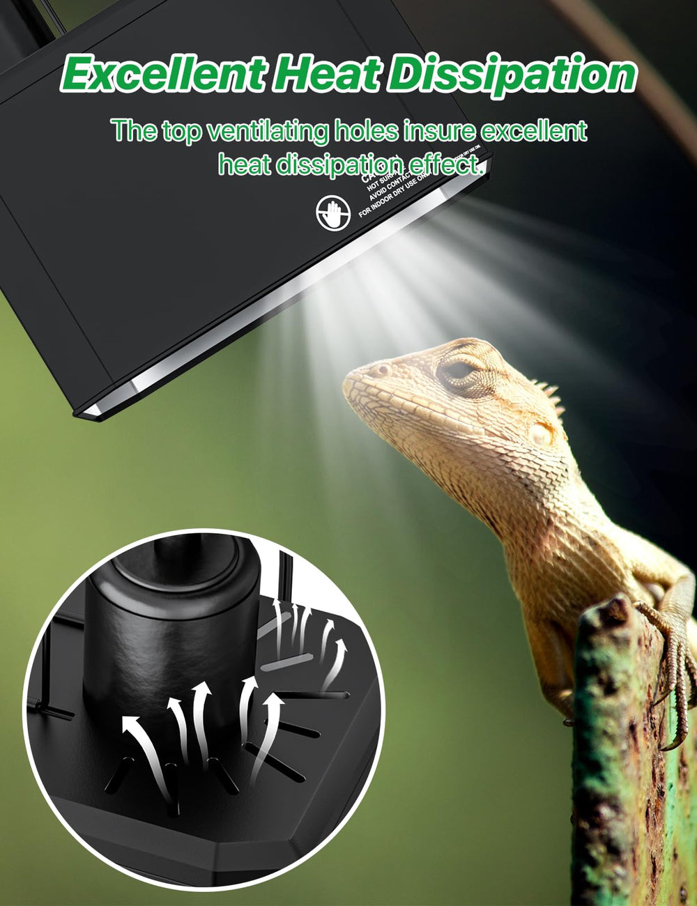 LURMMUE dual dome lamp vented housing prevents overheating and extends bulb life