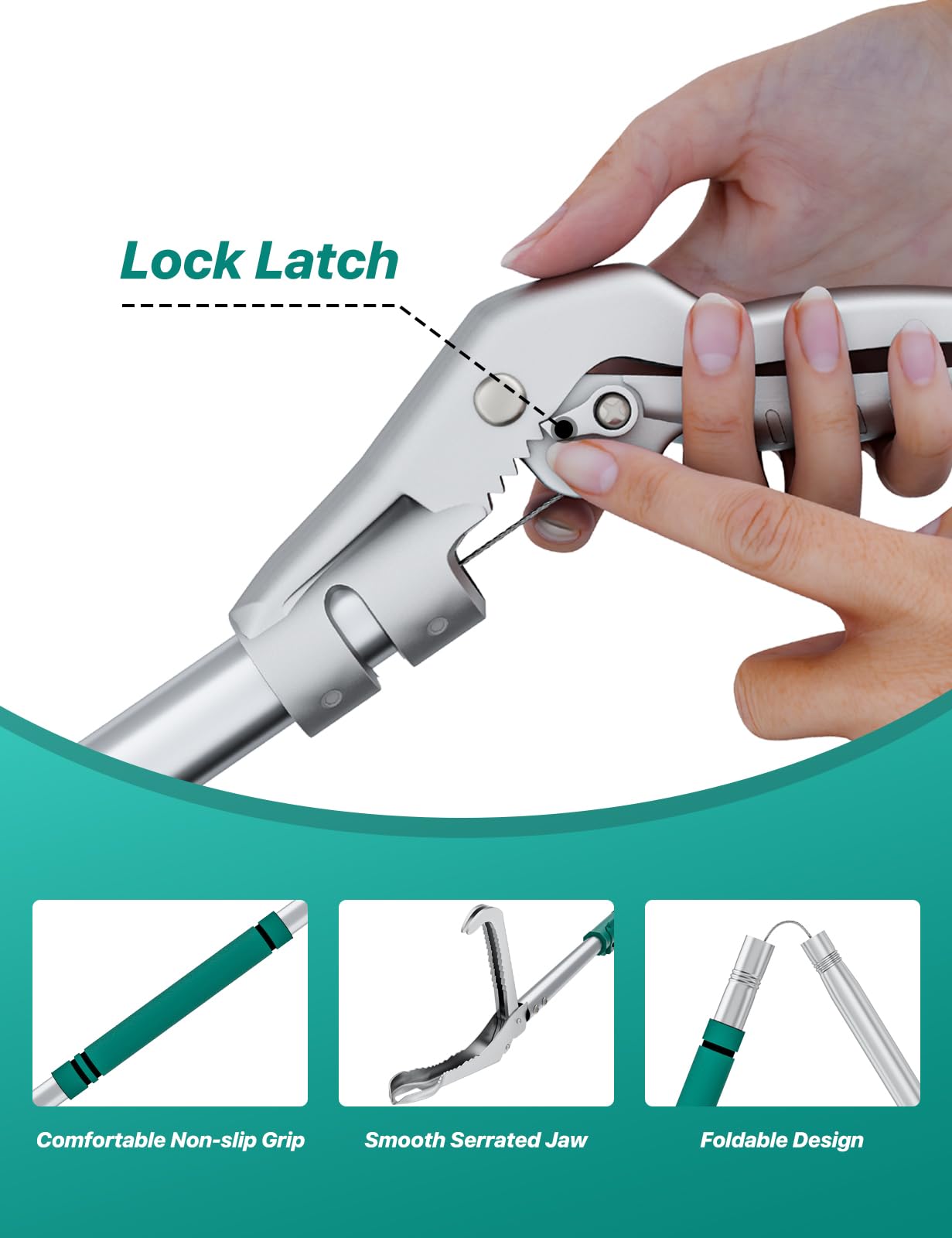 LURMMUE locking mechanism ensures secure hold during use and safe release