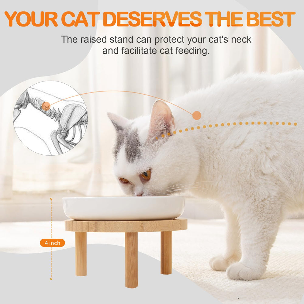 Lusifaco elevated feeding station with anti-slip feet keeps bowls steady during meals.