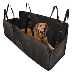 Lusso Gear dog car seat cover back seat hammock shields against scratches and mess during travels
