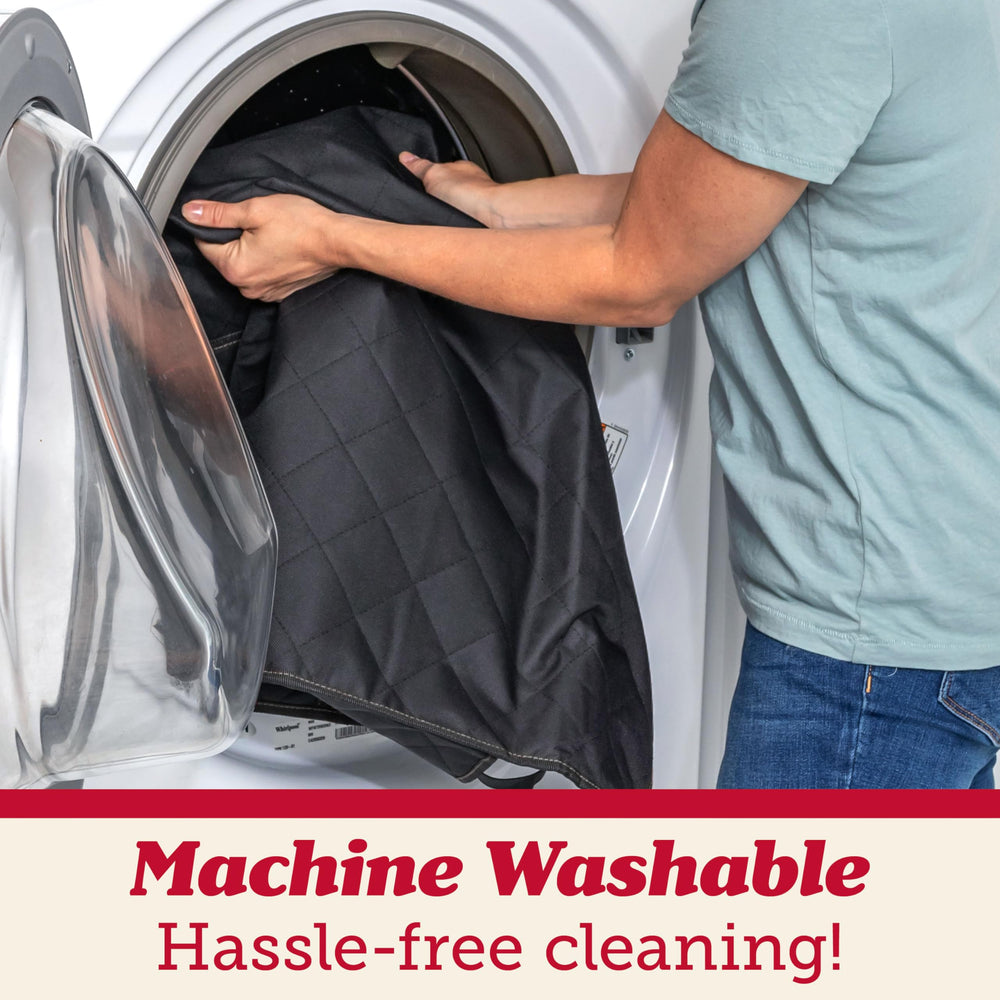 Lusso Gear machine-washable dog seat cover for quick cleanups.