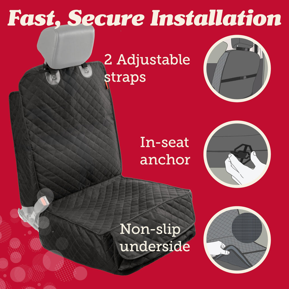 Lusso Gear nonslip backing holds the cover in place during rides.
