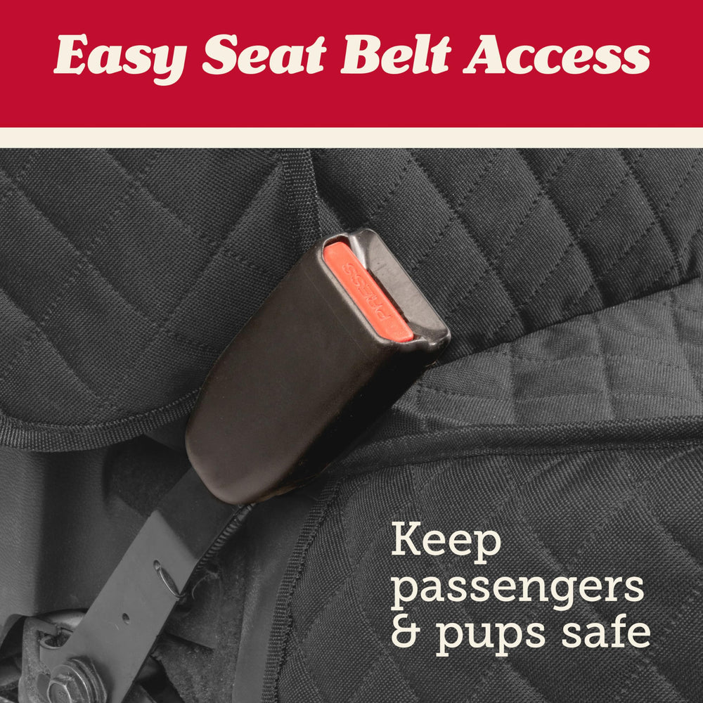 Lusso Gear side-flaps protect seat edges from claws and spills.