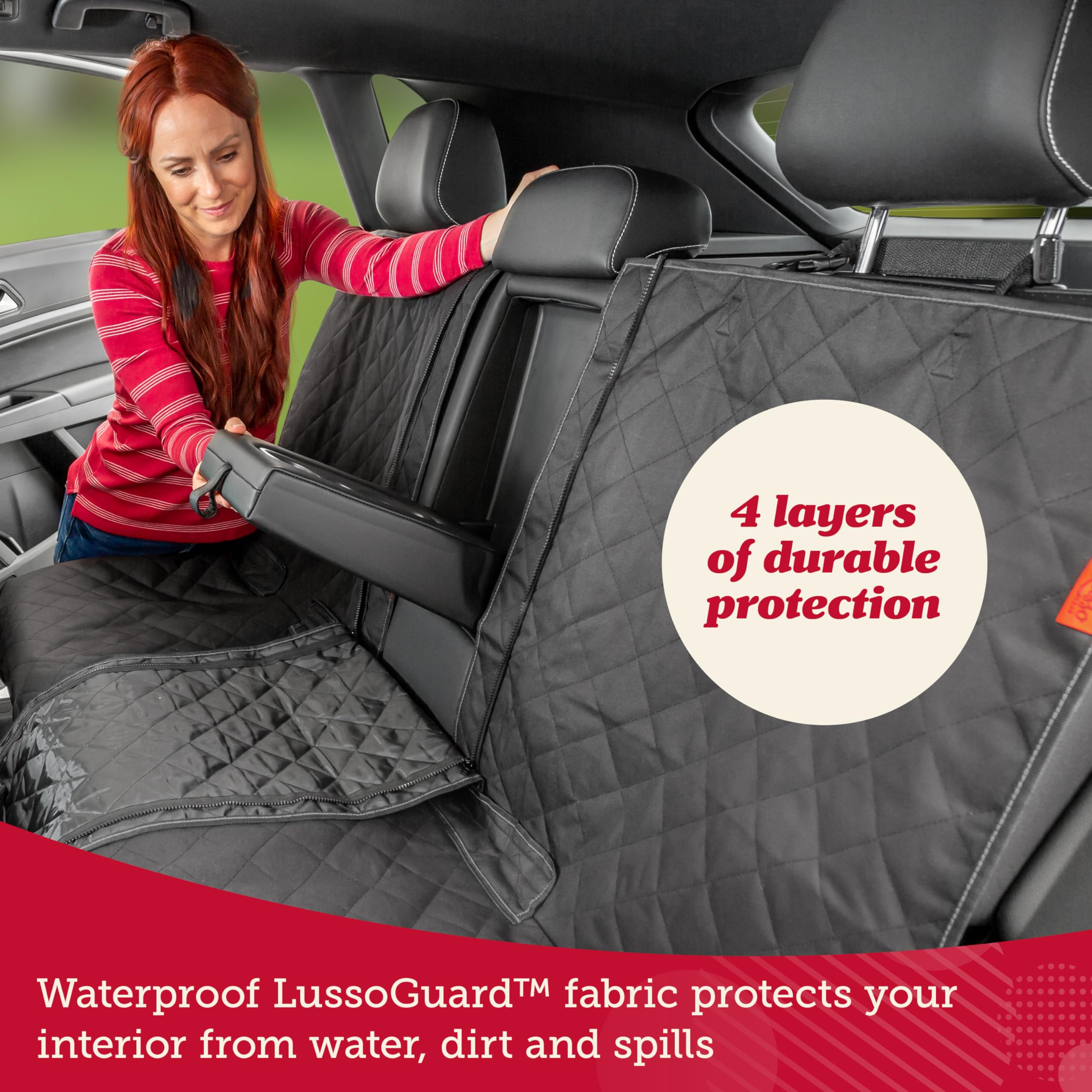 Lusso Gear gray large seat protector complements interiors while guarding upholstery.