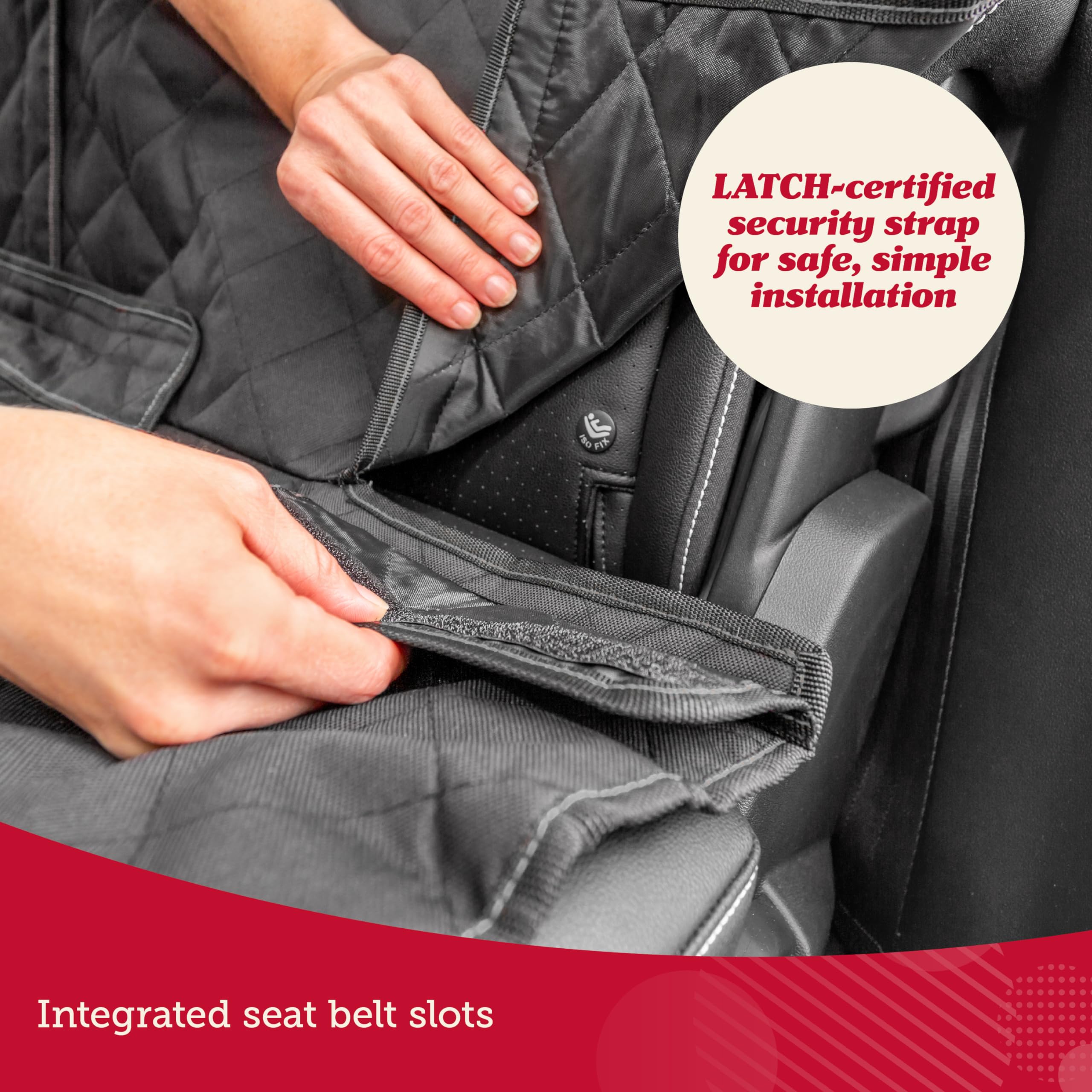 Lusso Gear quick belt access slots simplify buckling with pets