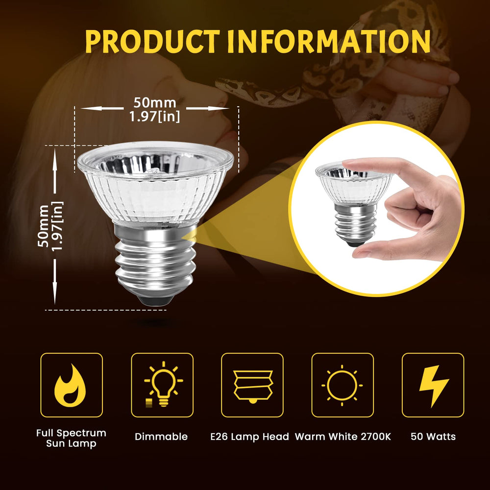Lustaled pets enjoy warmth in their enclosure with this full-spectrum lamp.