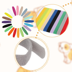 LUTER vibrant color variety highlights quick pet identification benefits.