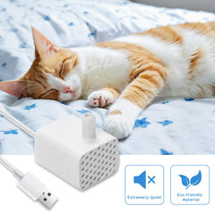 Luti water pump for pet fountain with USB power option enables flexible setups.