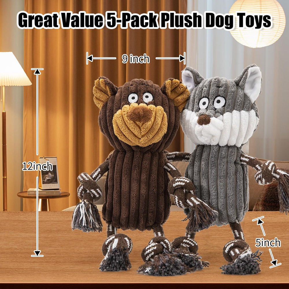 Luudoogs 5-pack fox toy close-up helps soothe teething and boredom.
