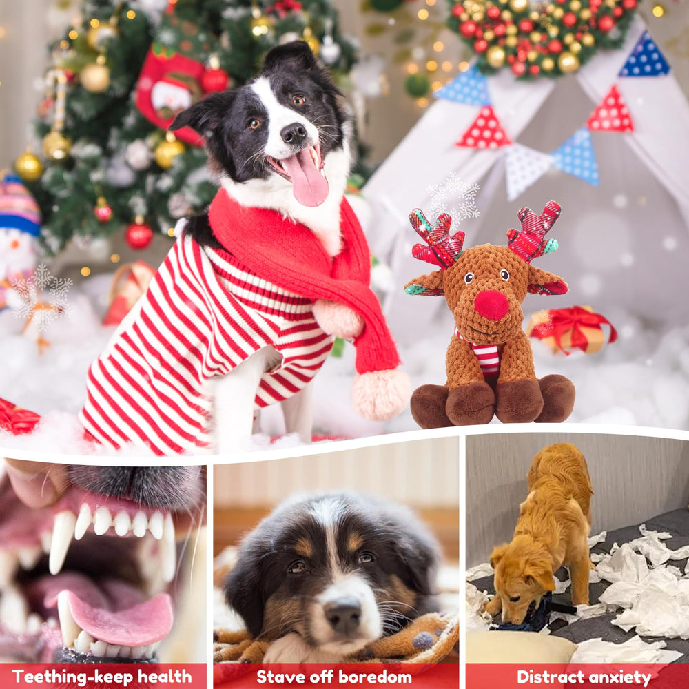 Luudoogs corduroy-reindeer plush with double stitching for durability.