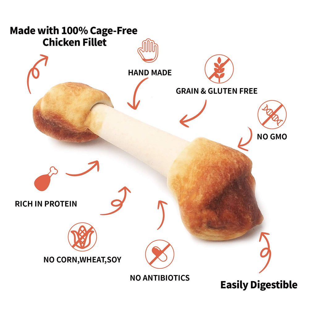 LuvChew small-bite serving scene suggests portion control for medium dogs.