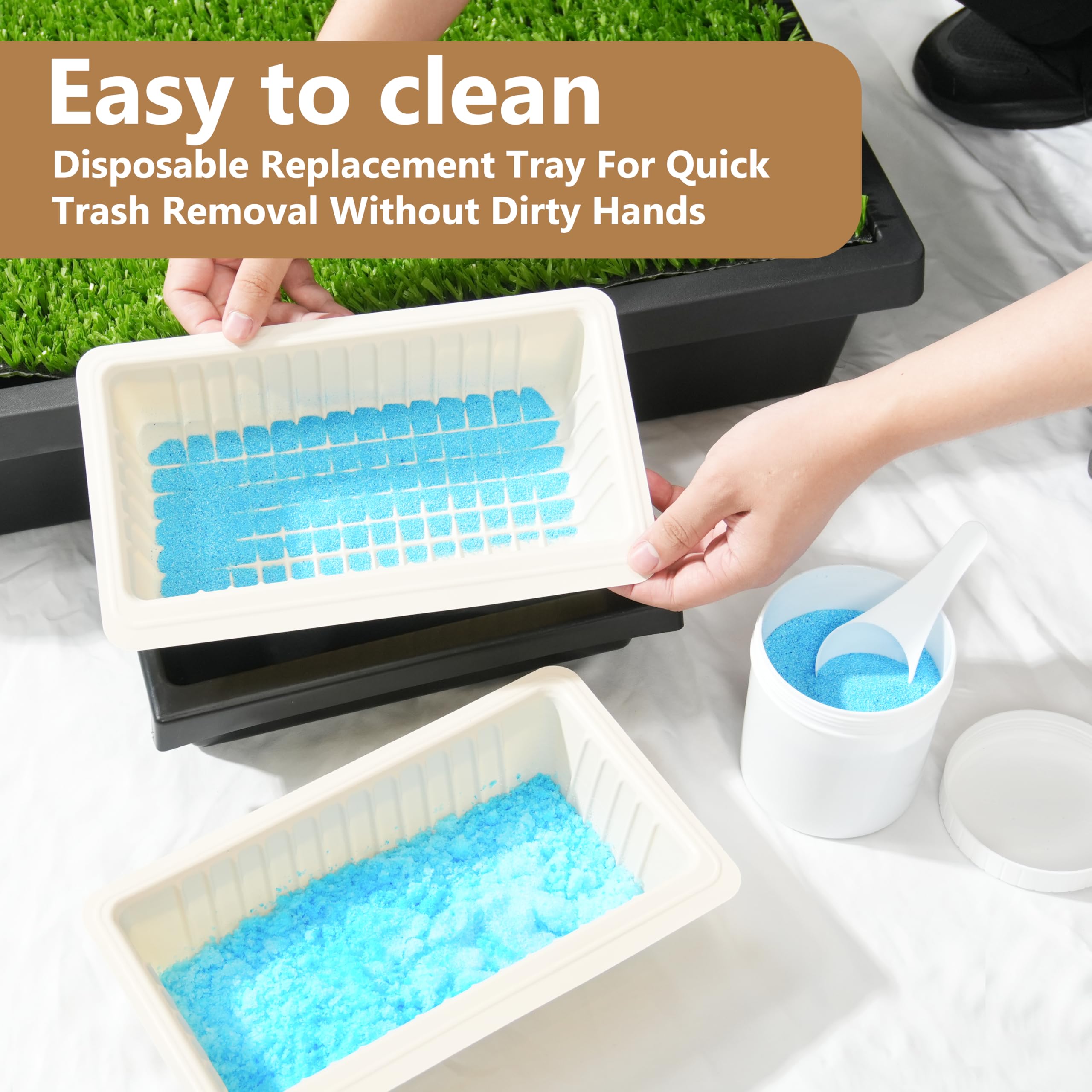 LUVCOSY cornstarch material tray highlights eco-friendly design.