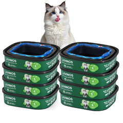 Luvinos cat litter refill 28ft bags in an 8-pack for long-lasting maintenance.