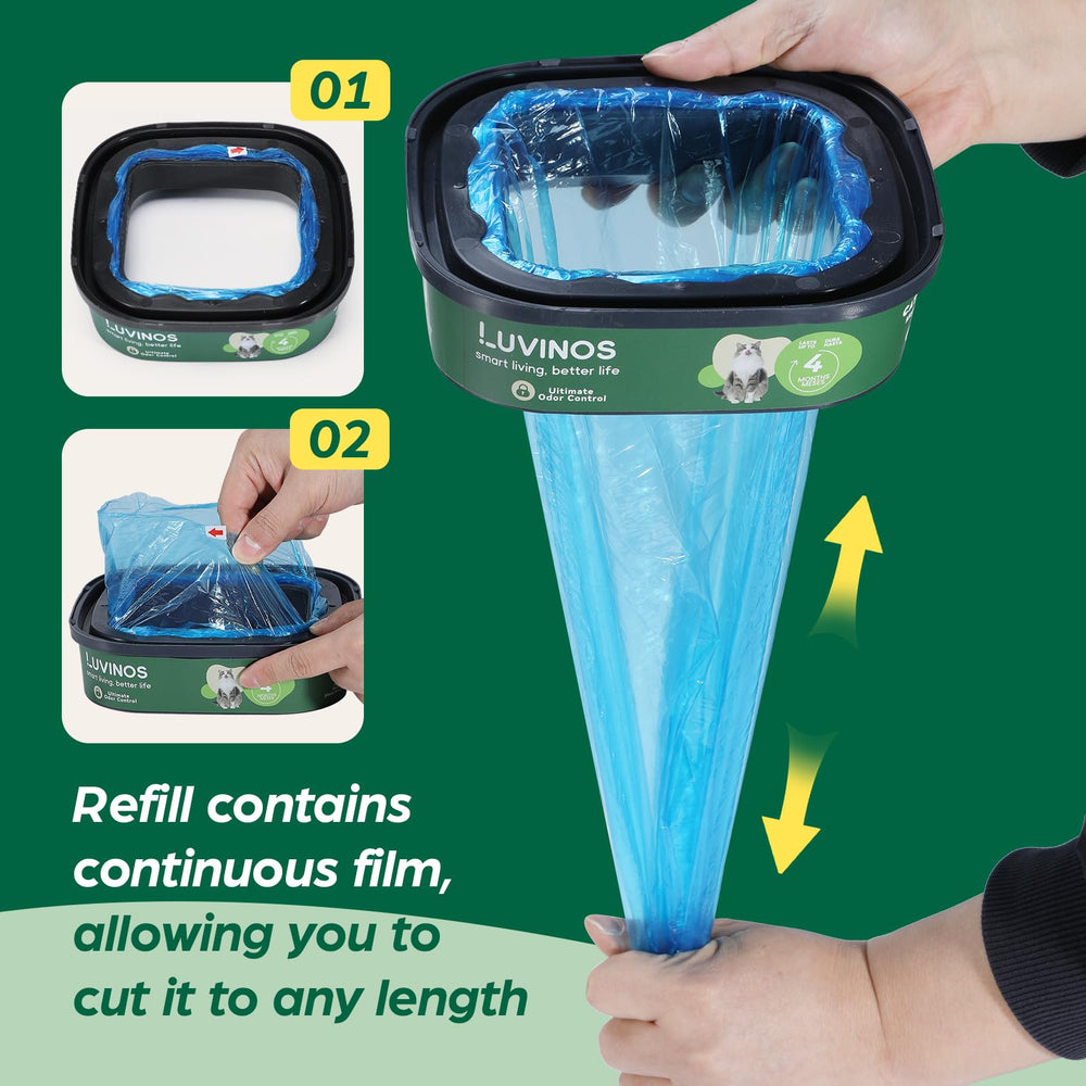 Luvinos long-lasting 16-week cartridge offers less maintenance and more time with your cat.