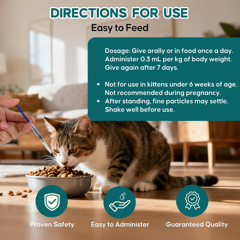 LuxeVib lvermect liquid for cat compact storage keeping supplement handy.