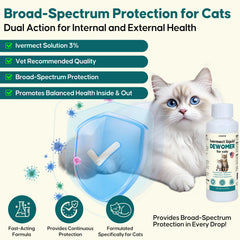 LuxeVib lvermect liquid for cat dropper-dosing shows easy feeding for picky eaters.