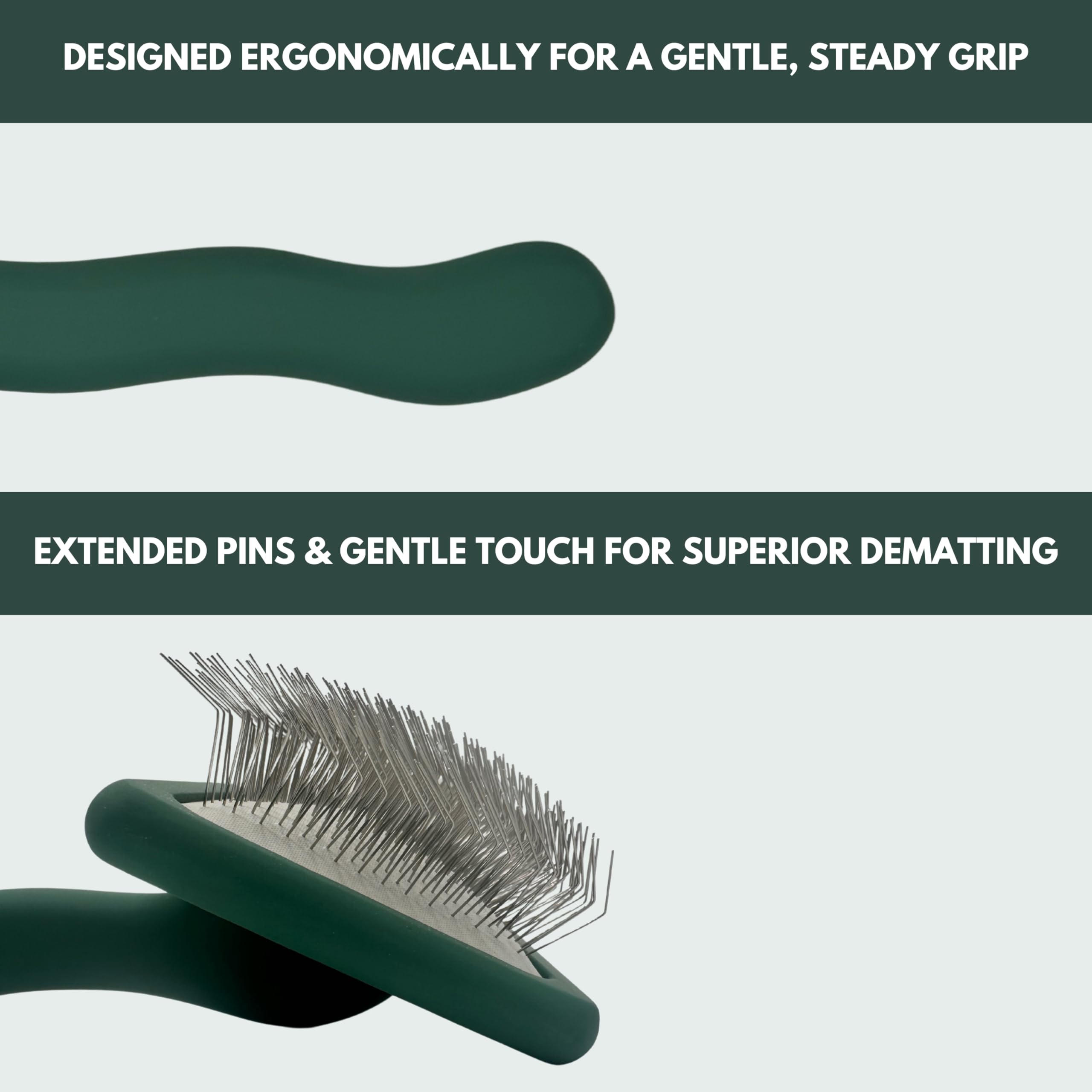 LUXFUR Premium dog slicker brush versatile for curly, straight, and double coats.