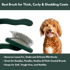 LUXFUR Premium dog slicker brush detangling doodle fur for smooth coats.
