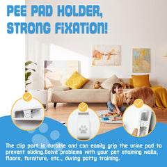 Luxify dog pee pad holder clamp shows strong grip, keeping pads in place during training.