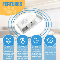 Luxify dog pee pad holder inside view highlights compact 2.1 x 0.98 x 0.78 inch frame.