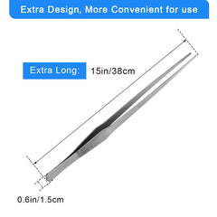 Luxiv aquarium tweezers 15in curved tip for navigating aquascape niches