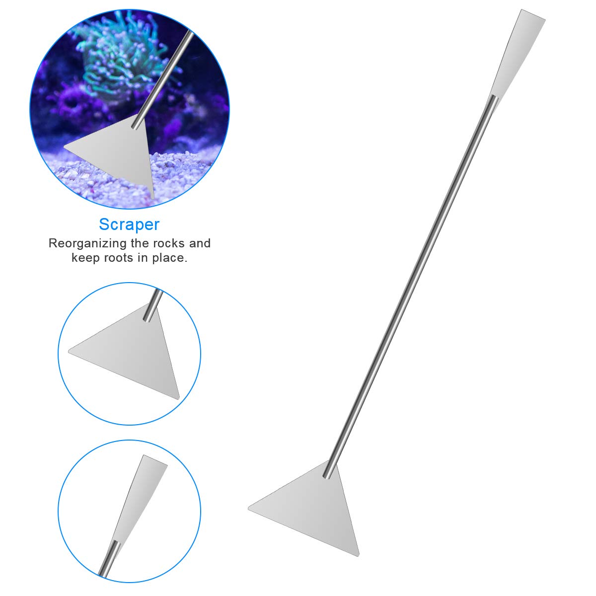 Luxiv aquascape tools kit sand spatula closeup for substrate sculpting.
