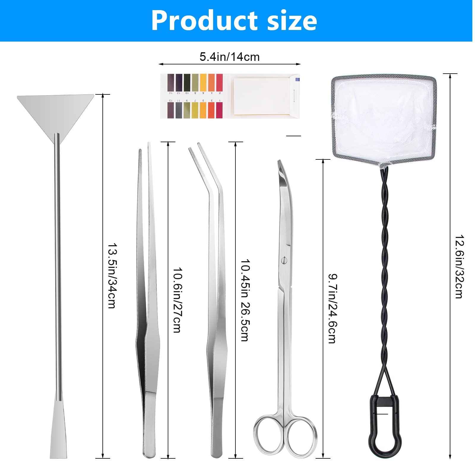 Luxiv aquascape tools kit straight tweezers closeup for clean planting.