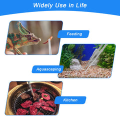 Luxiv aquascape tools feeding tongs for safe, controlled meals in tanks