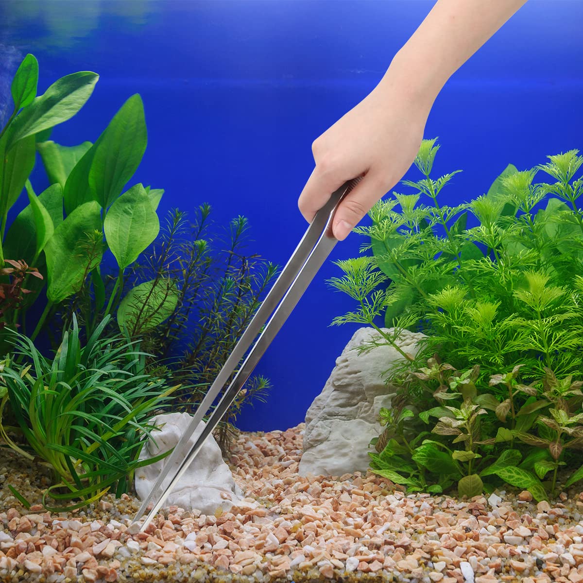 Luxiv long tweezers ideal for planting in large tanks and aquascapes