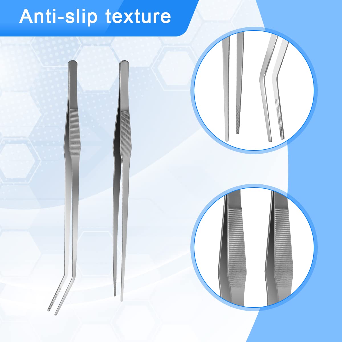 Luxiv stainless steel aquarium tweezers 38cm rust-resistant and durable tool