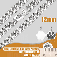 LuxLife paw-tag included with collar for safe ID and style.