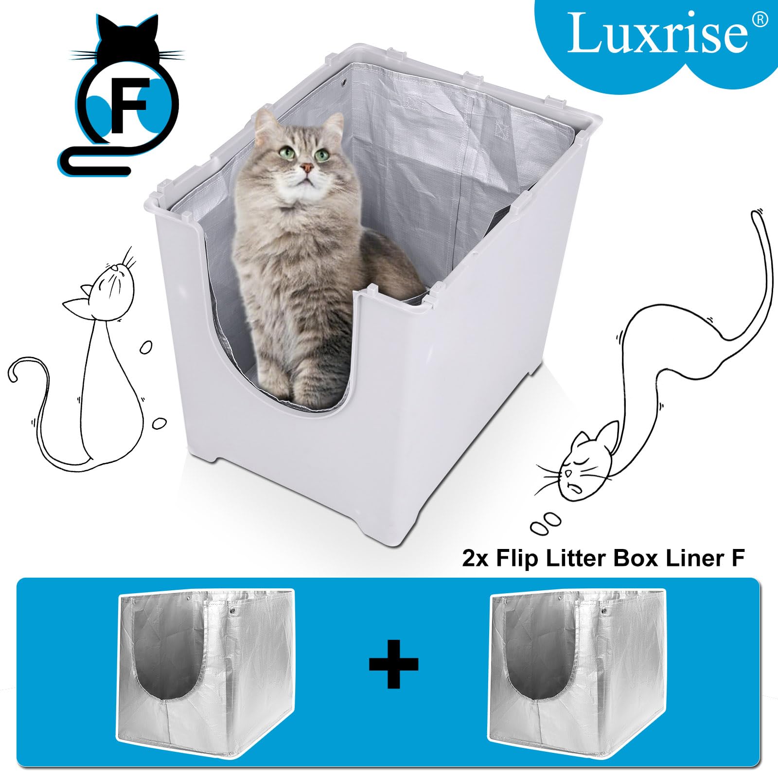 Luxrise Liner F, dimensiones 18,5 x 13,5 x 14H pulgadas para encaje preciso.