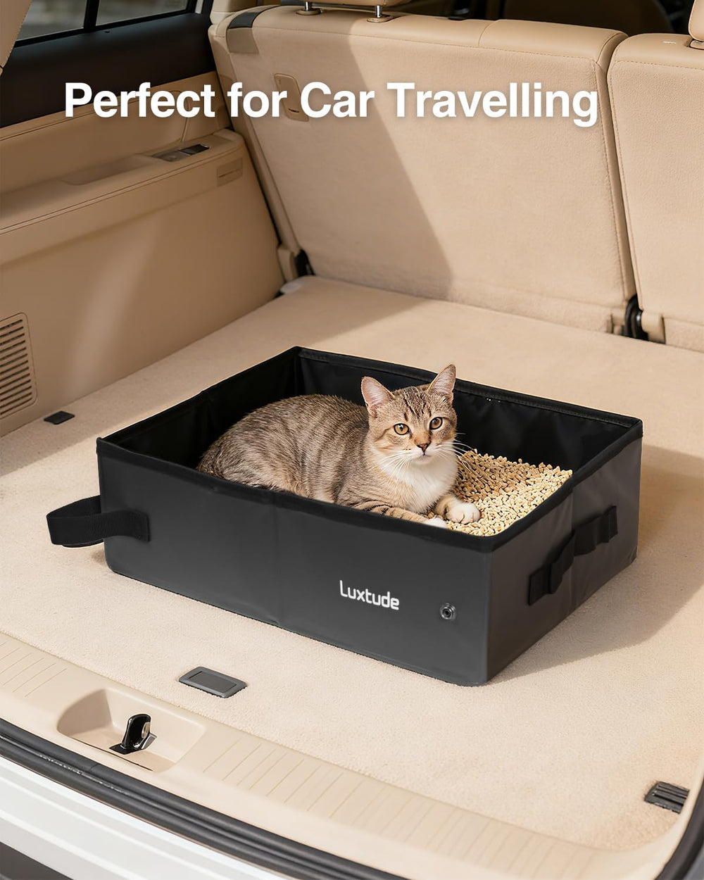 Luxtude portable litter box medium size suitable for compact spaces