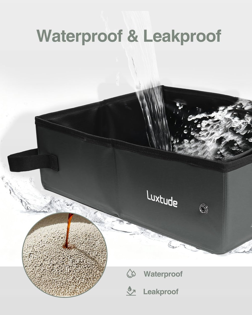 Luxtude portable litter box no-odor construction keeps spaces fresh