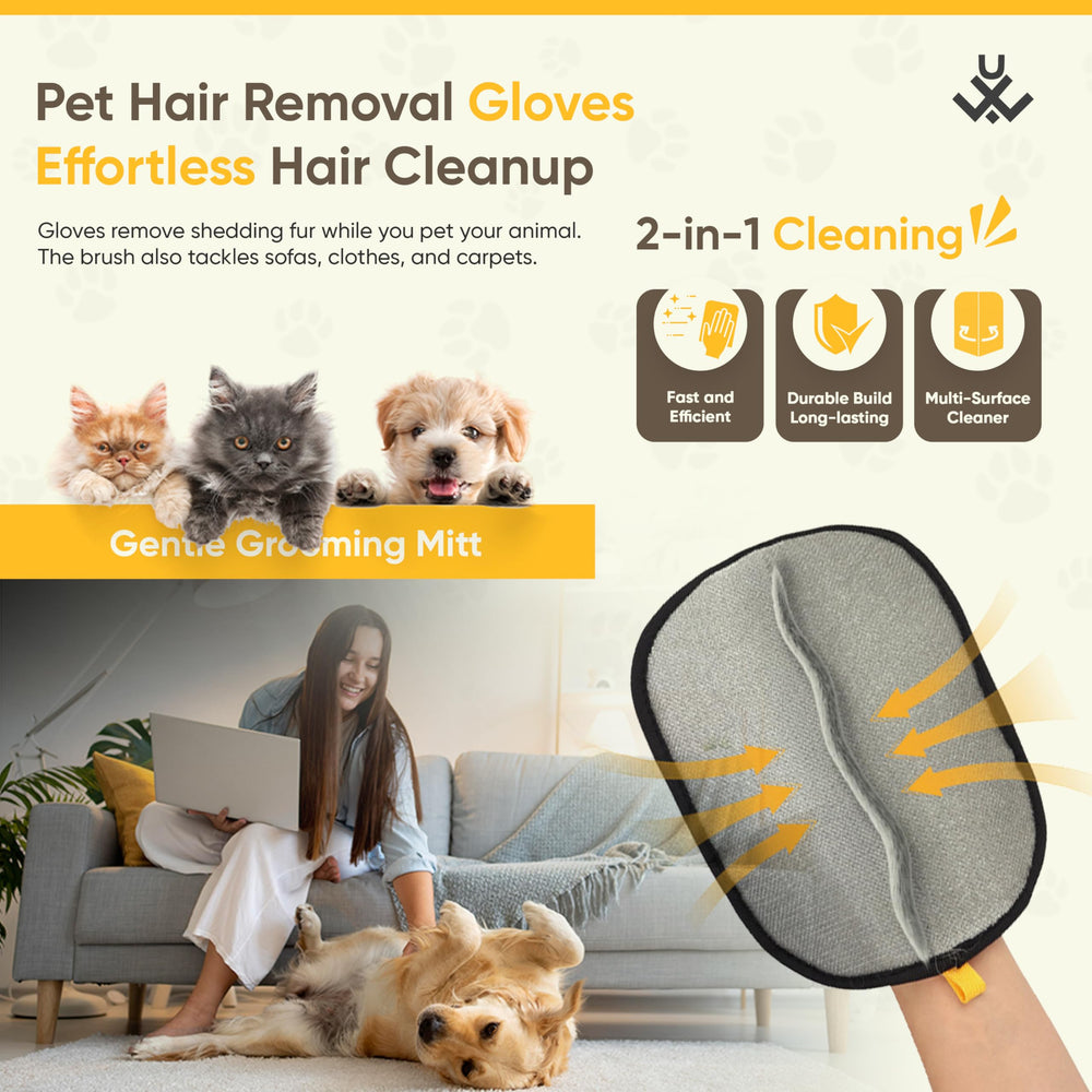 LuxUltra dog grooming brush included enhances shedding control and coat shine.