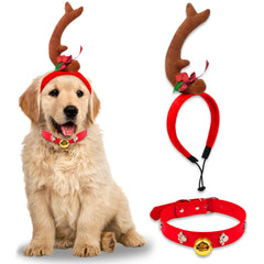 Luzcexs dog-antler-headband-brown keeps your pup festive and comfortable during celebrations.