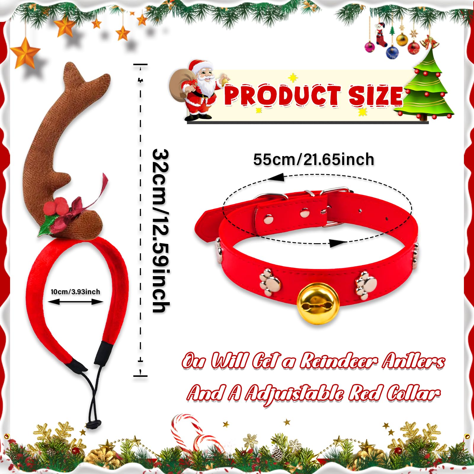 Luzcexs dog-bell-choker-red adds safe, lightweight charm for holiday photos and parties.