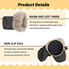 LUZGAT Dog Snow Boots with adjustable drawstring for secure, snug fit.
