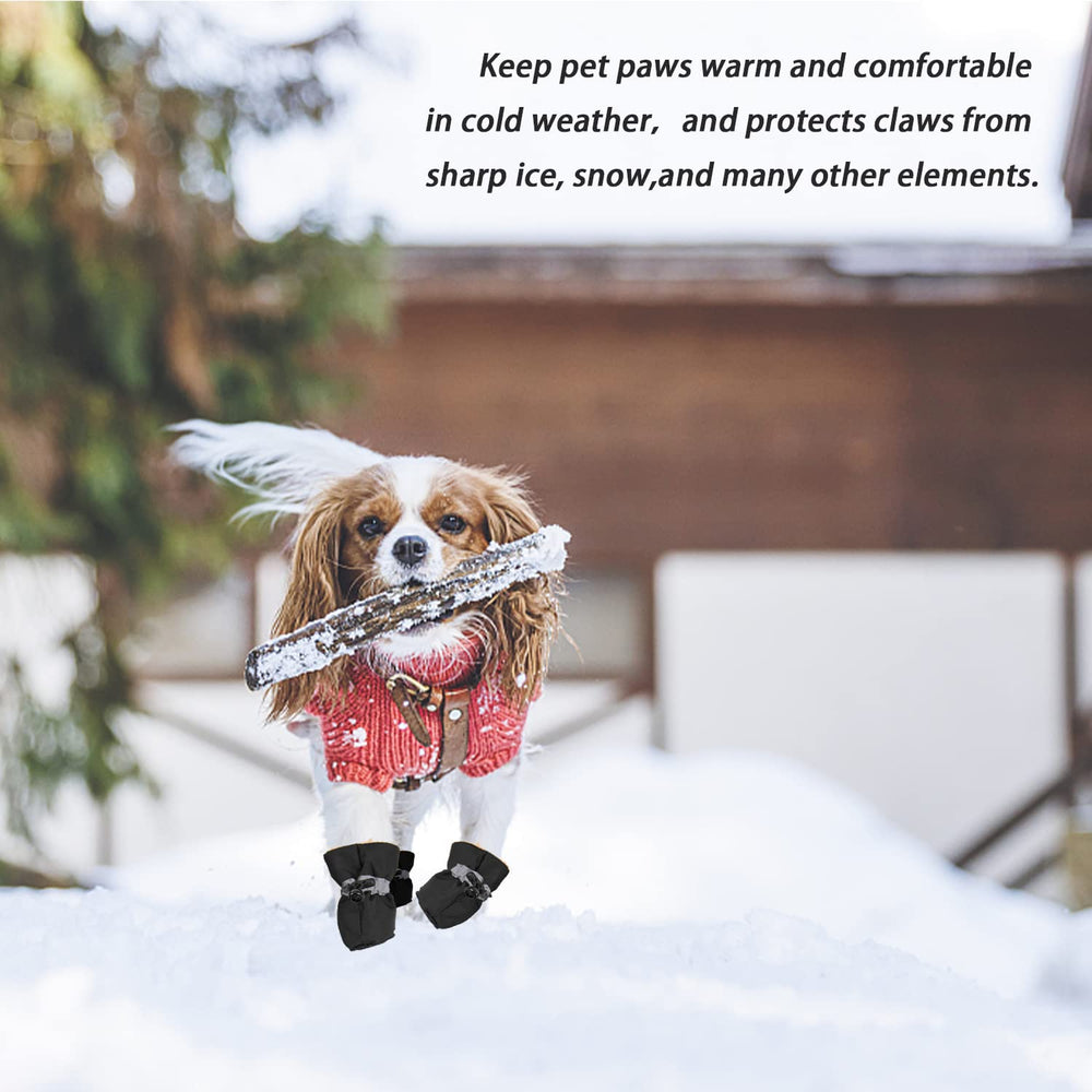 LUZGAT Dog Snow Boots color options coordinate with winter outfits.