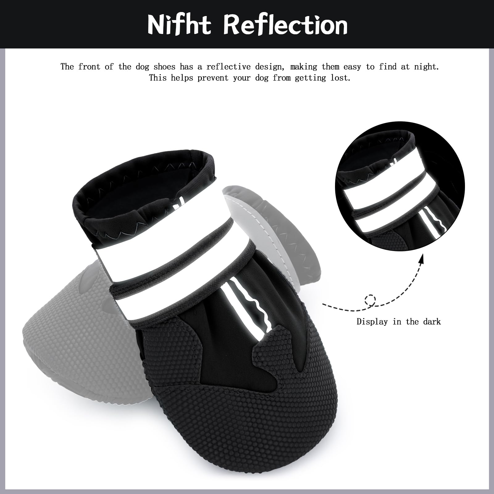 LUZGAT Winter Dog Boots breathable mesh uppers provide all-day ventilation during walks
