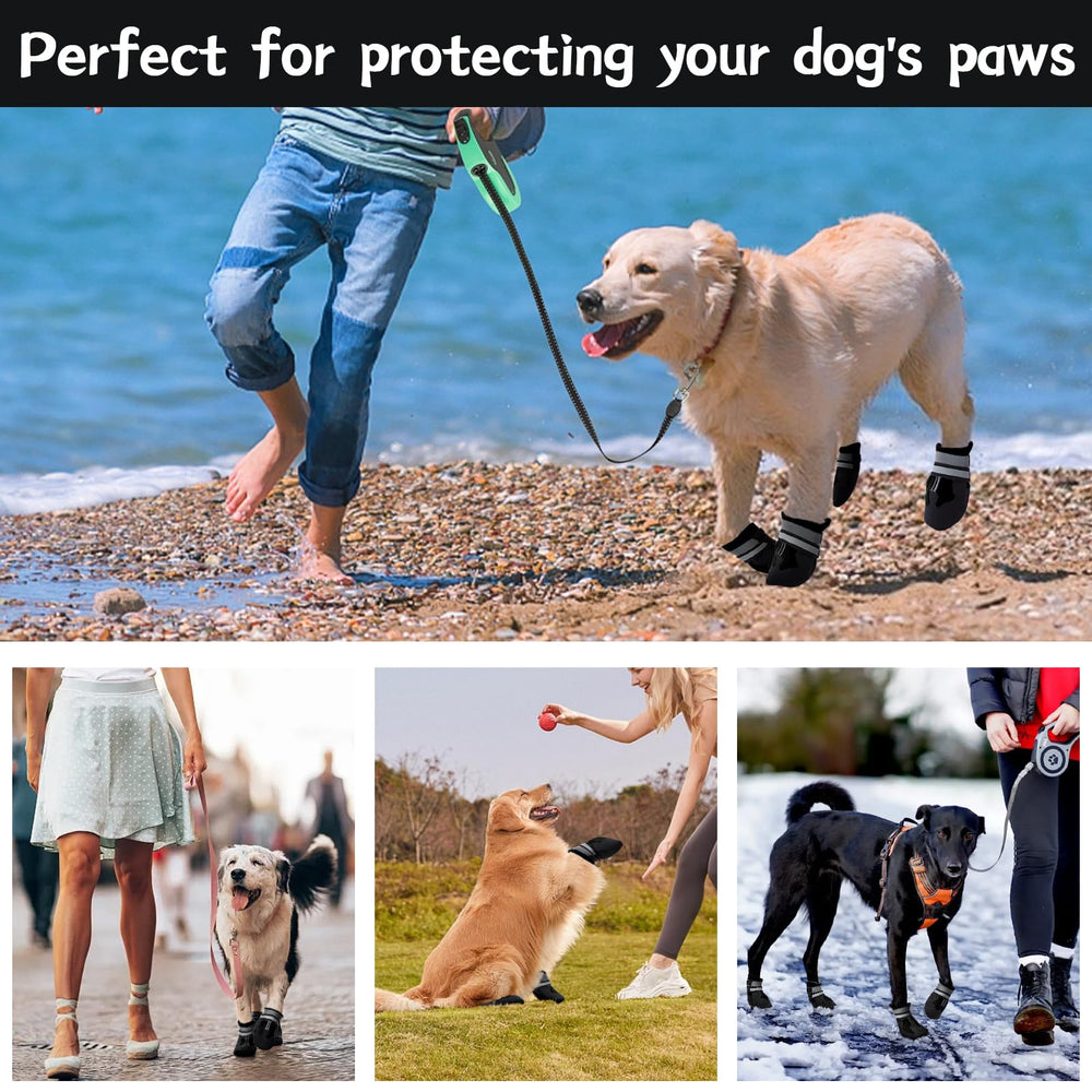 LUZGAT easy-to-use hook-and-loop closures secure paws during running or swimming
