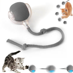 LVTEJPI Interactive Ball Grey top view promotes engaging play for pets.